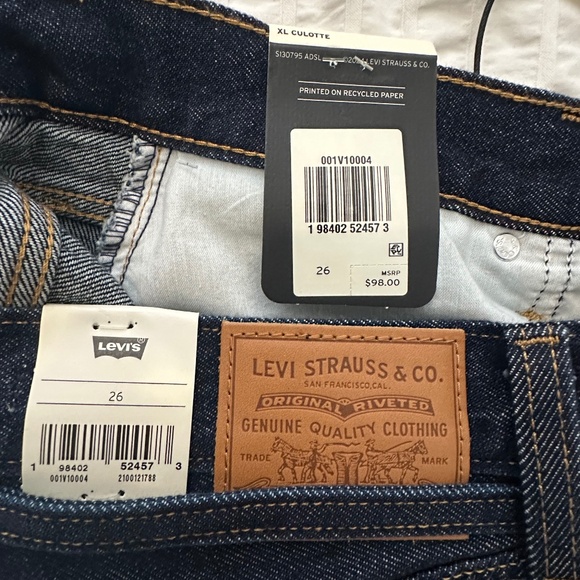 Levi’s XL CULOTTE WOMEN'S JEANS NWT Size 26 - Picture 14 of 15